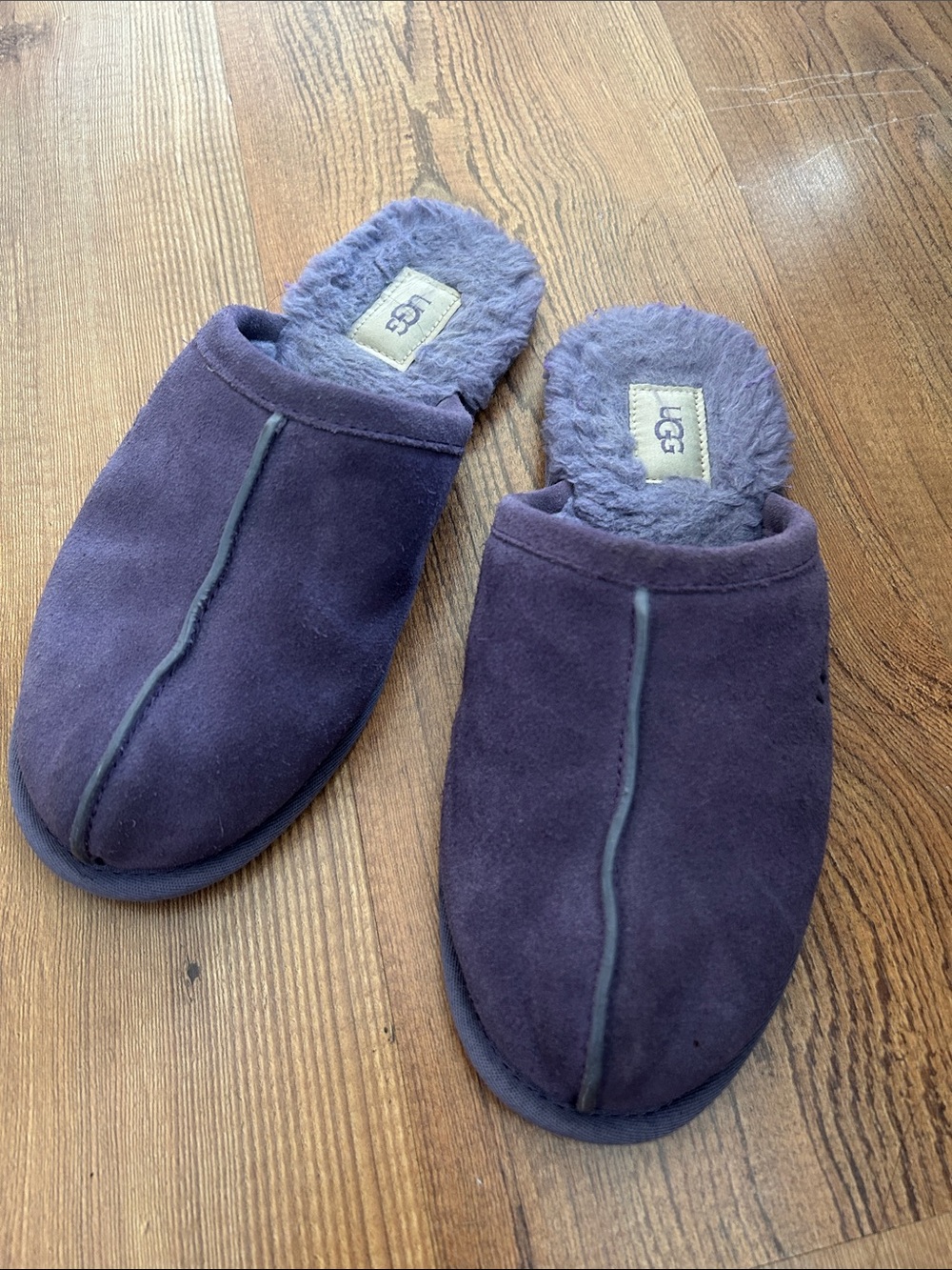 UGG Plum Suede Slip-On Slippers